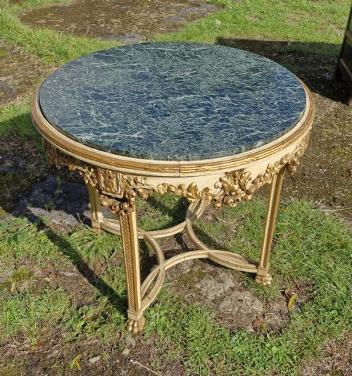 Decorative Carved Marble Top Centre Table