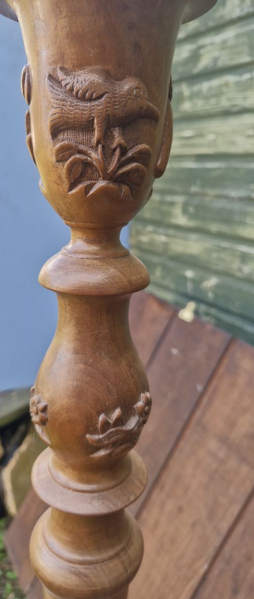 CARVED LAMP STANDARD - ADDITIONAL PHOTO 1
