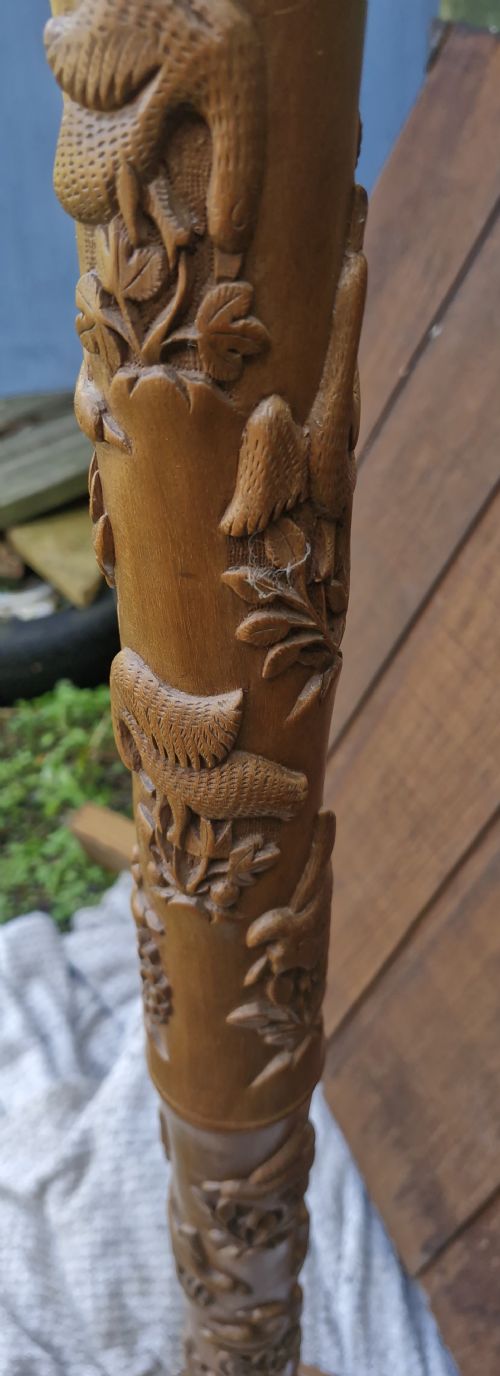 CARVED LAMP STANDARD - ADDITIONAL PHOTO 2