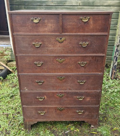 Georgian Oak Chest of Drawers.