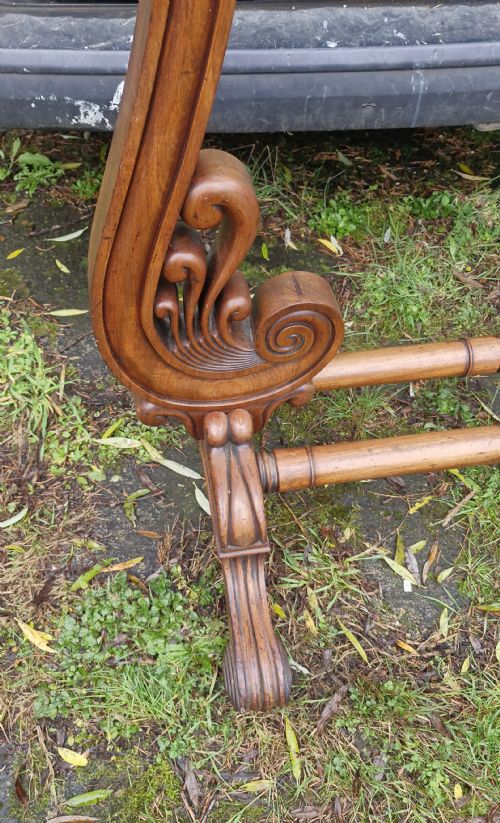 LARGE REGENCY MAHOGANY CHEVAL DRESSING MIRROR - ADDITIONAL PHOTO 7