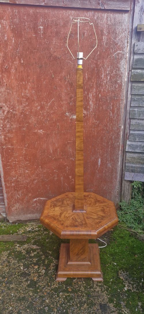 1930s Walnut Lamp Standard.