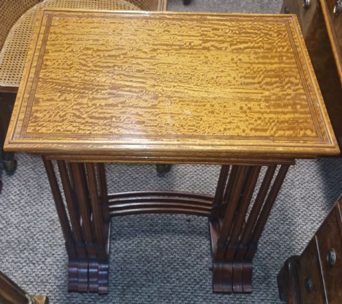 Nice Nest of 4 Inlaid Satinwood Occasional Tables.