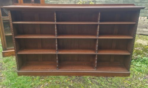 Good Practical Late Victorian Open Front Bookcase