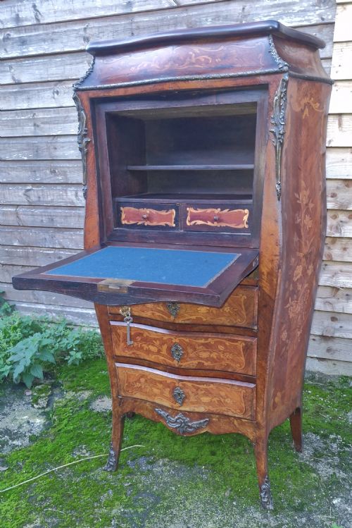 LATE 19TH CENTURY INLAID ROSEWOOD SECRETAIRE ABATTANT - ADDITIONAL PHOTO 7