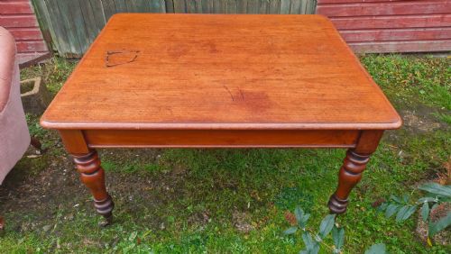 GOOD PRACTICAL VICTORIAN KITCHEN DINING TABLE - ADDITIONAL PHOTO 2