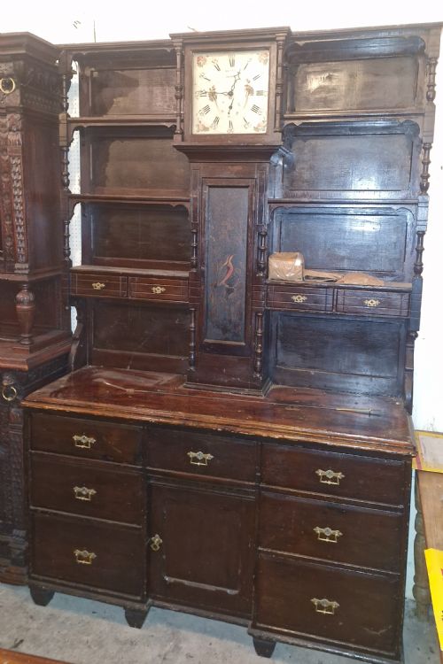 19TH CENTURY CLOCK DRESSER - ADDITIONAL PHOTO 1