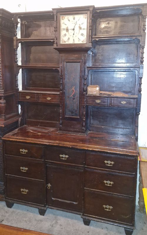 19TH CENTURY CLOCK DRESSER - ADDITIONAL PHOTO 2