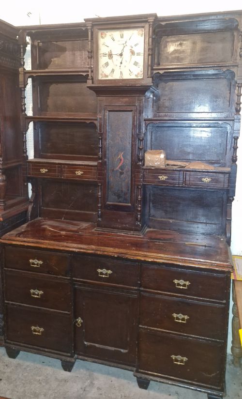 19TH CENTURY CLOCK DRESSER - ADDITIONAL PHOTO 3
