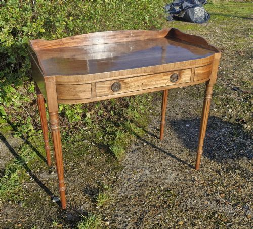 Regency Mahogany Single Drawer Side Table.