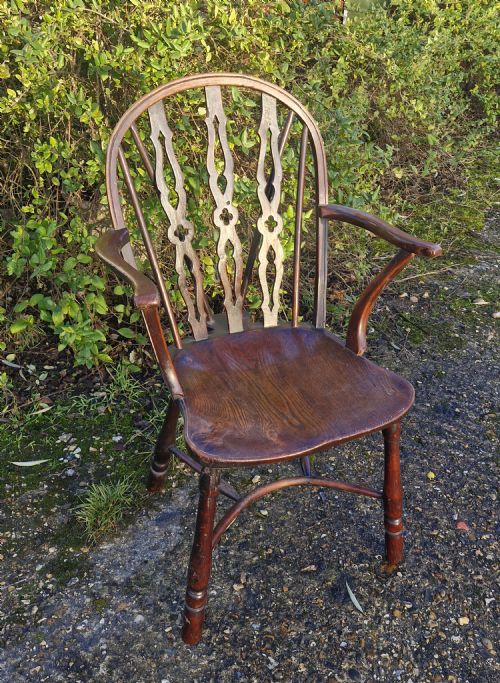 Early 19th Century Yew Wood Windsor Armchair in the Manner Robert Prior.