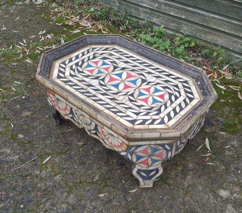 Decorative Bone Inlaid Coffee Table.