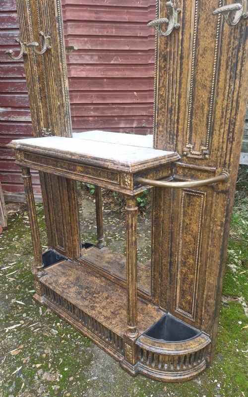LATE 19TH CENTURY NARROW HALL STAND - ADDITIONAL PHOTO 2