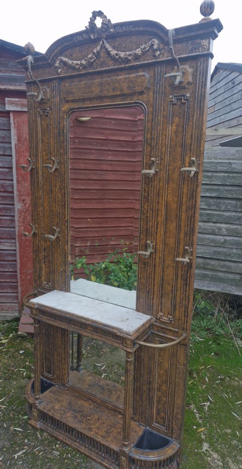 LATE 19TH CENTURY NARROW HALL STAND - ADDITIONAL PHOTO 4