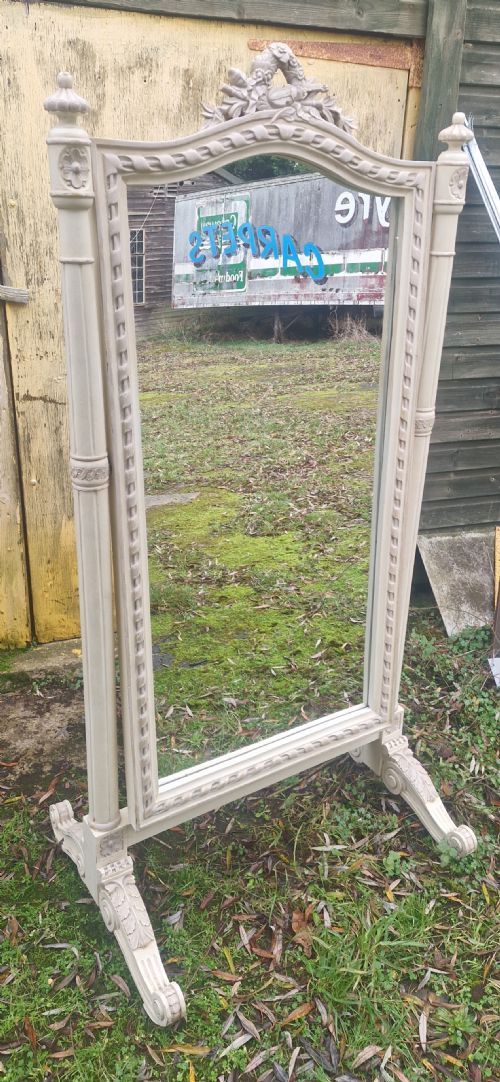 Painted Cheval Dressing Mirror.