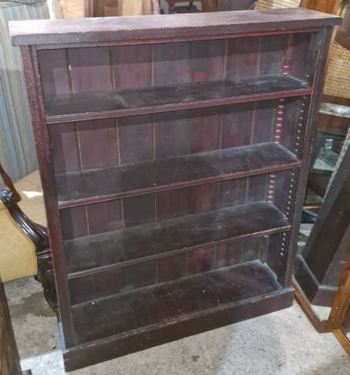 Late Victorian Open Front Bookcase