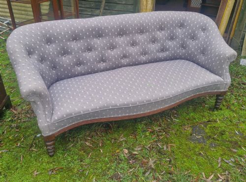 Mid 19th Century Rosewood Sofa with Bobbin Turned Legs.