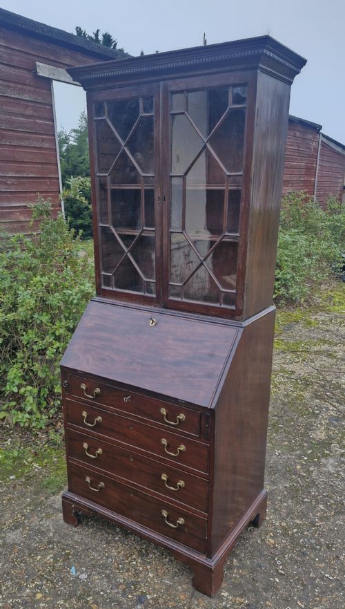 Small Georgian Bureau Bookcase.