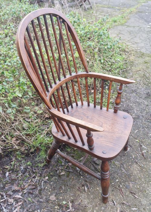 Early 20th Century Stick Windsor Armchair.