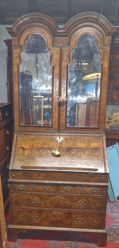 18th Century Walnut Bureau Bookcase.