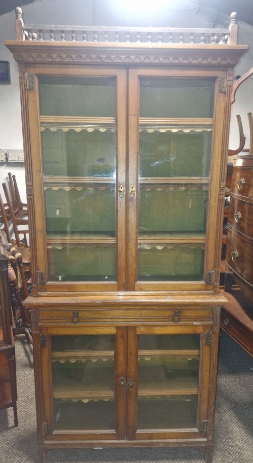 Late Victorian Bookcase Cabinet by Gillows.