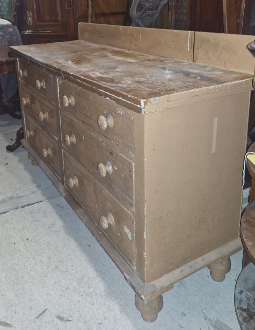 Victorian Pine Set of Haberdashery Drawers.
