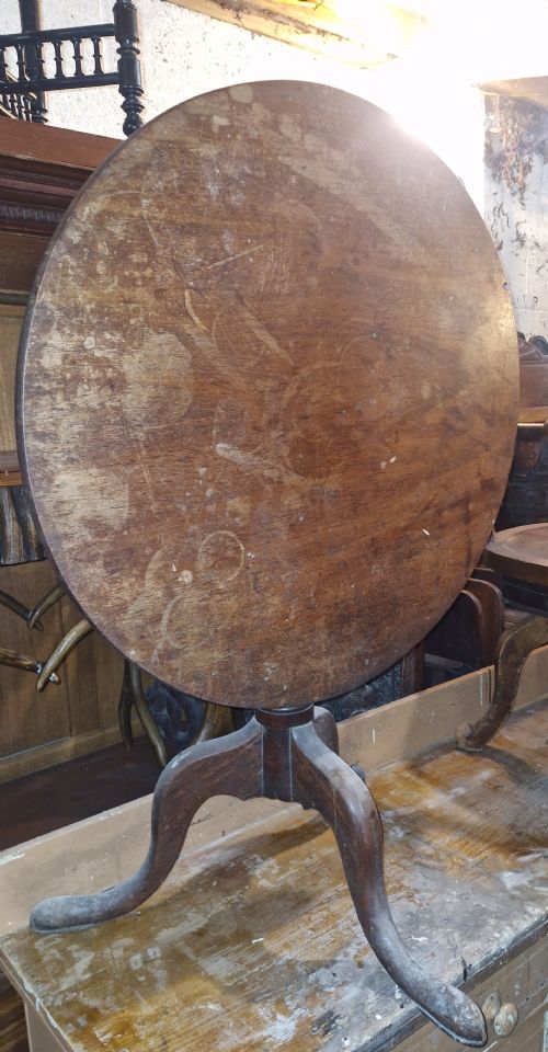 Regency Mahogany Tip Top Tripod Table.