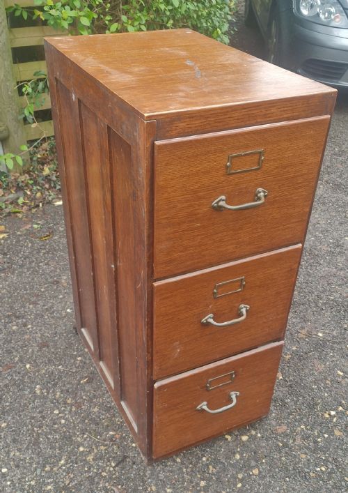 3 Drawer Oak Office Filing Cabinet