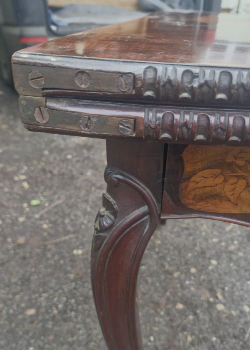 18TH CENTURY MAHOGANY CONCERTINA ACTION GAMES TABLE - ADDITIONAL PHOTO 1