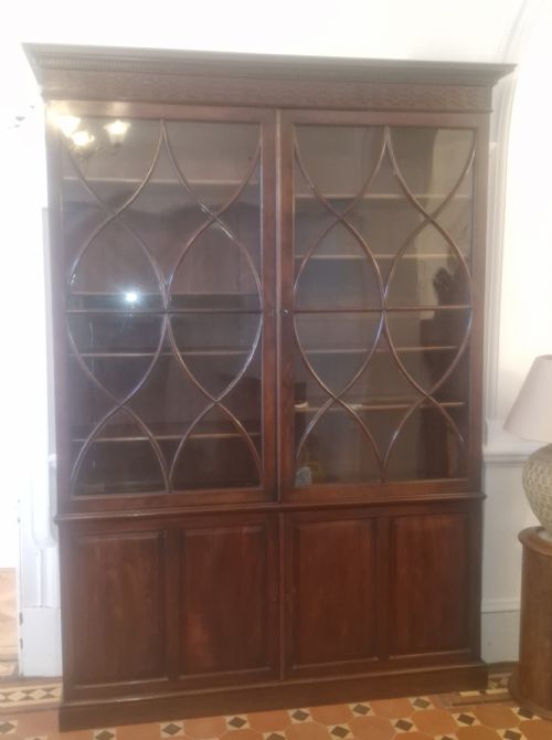 LARGE MAHOGANY LIBRARY BOOKCASE - ADDITIONAL PHOTO 20