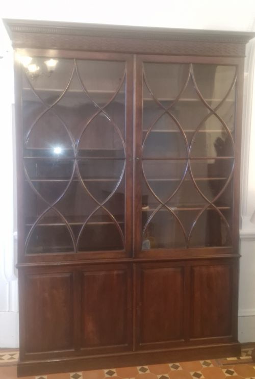 LARGE MAHOGANY LIBRARY BOOKCASE - ADDITIONAL PHOTO 21