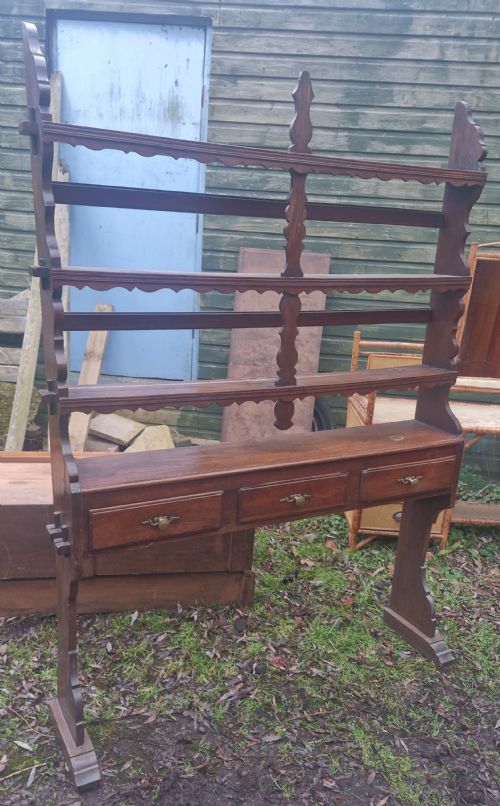 UNUSUAL SLIM ARTS AND CRAFTS OAK COTTAGE DRESSER - ADDITIONAL PHOTO 1