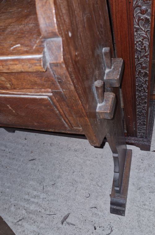 UNUSUAL SLIM ARTS AND CRAFTS OAK COTTAGE DRESSER - ADDITIONAL PHOTO 5
