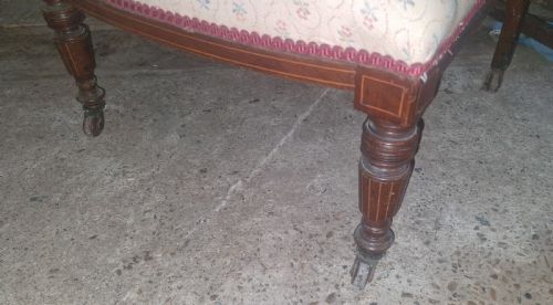 EDWARDIAN INLAID ROSEWOOD BEDROOM CHAIR - ADDITIONAL PHOTO 2