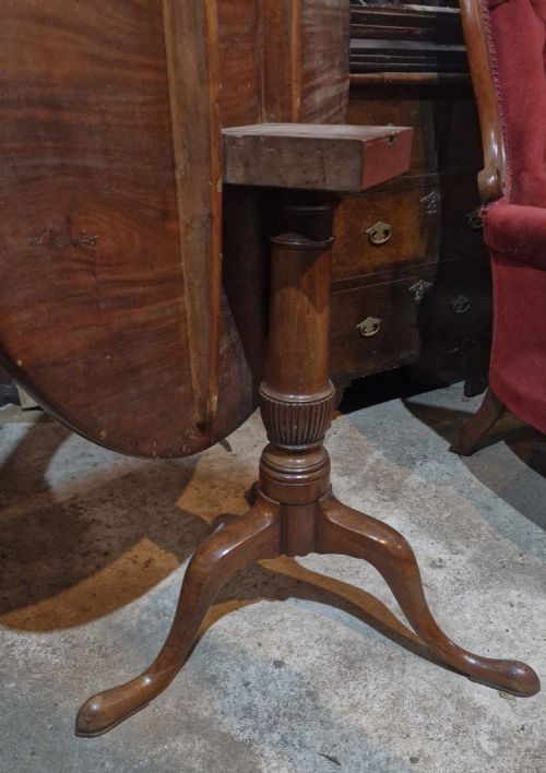 REGENCY MAHOGANY TRIPOD TABLE - ADDITIONAL PHOTO 3