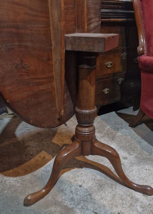REGENCY MAHOGANY TRIPOD TABLE - ADDITIONAL PHOTO 6