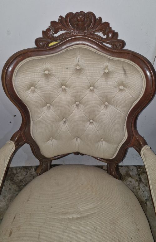 OPEN ARM UPHOLSTERED ARMCHAIR - ADDITIONAL PHOTO 1
