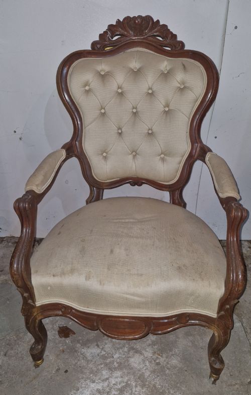 OPEN ARM UPHOLSTERED ARMCHAIR - ADDITIONAL PHOTO 2