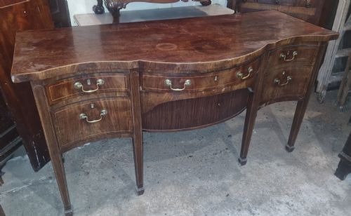 LATE GEORGIAN SERPENTINE FRONT DINING ROOM SIDEBOARD - ADDITIONAL PHOTO 5