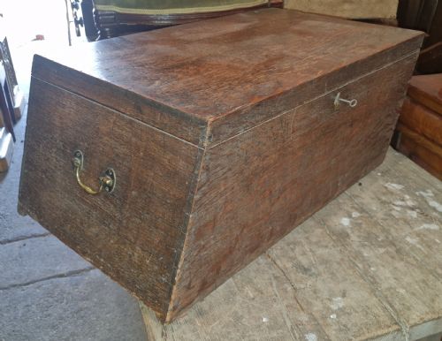 Rare Regency Oak Coaching Trunk - Great Coffee Table.