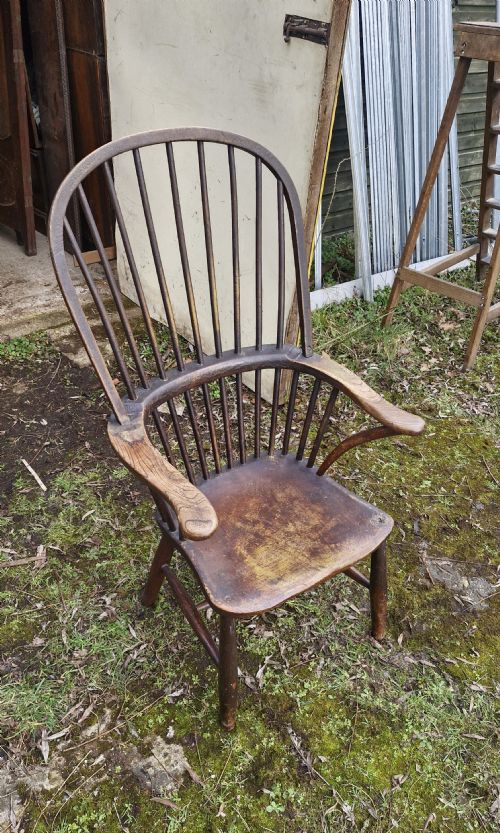 EARLY 19TH CENTURY WEST COUNTRY WINDSOR ARMCHAIR - ADDITIONAL PHOTO 3