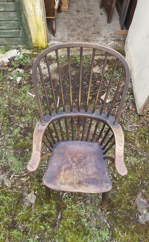 EARLY 19TH CENTURY WEST COUNTRY WINDSOR ARMCHAIR - ADDITIONAL PHOTO 8