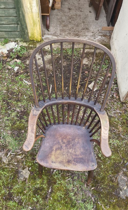 EARLY 19TH CENTURY WEST COUNTRY WINDSOR ARMCHAIR - ADDITIONAL PHOTO 9