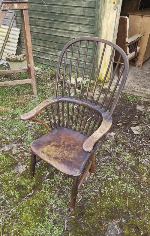 EARLY 19TH CENTURY WEST COUNTRY WINDSOR ARMCHAIR - ADDITIONAL PHOTO 10
