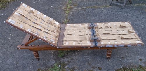 LATE VICTORIAN ADJUSTABLE CAMPAIGN BED WITH DETACHABLE LEGS - ADDITIONAL PHOTO 1