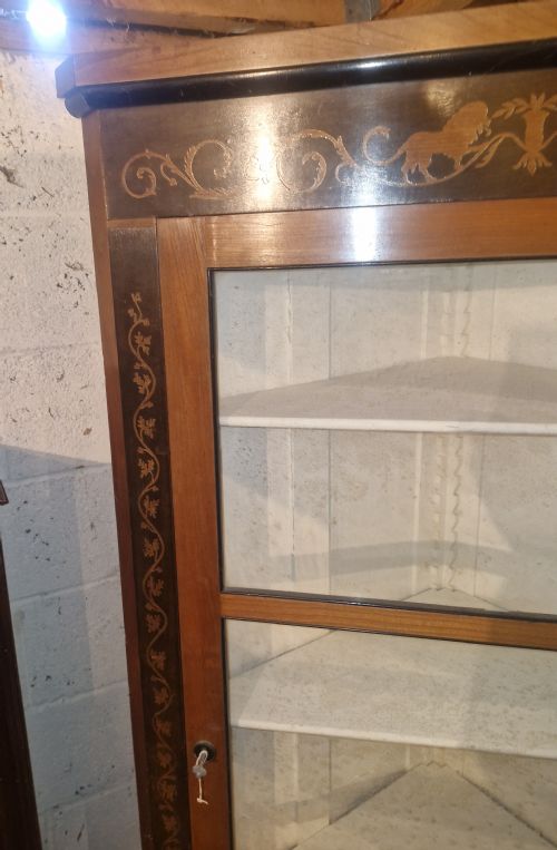 DANISH GLAZED CORNER CABINET - ADDITIONAL PHOTO 5