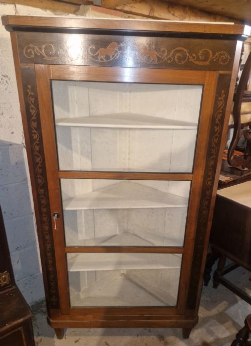 DANISH GLAZED CORNER CABINET - ADDITIONAL PHOTO 6