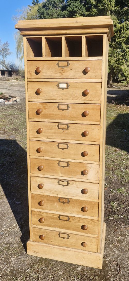 GOOD TALL PINE CHEST OF OFFICE DRAWER'S