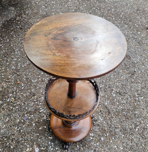 EARLY VICTORIAN ROSEWOOD DECANTER TABLE - ADDITIONAL PHOTO 3