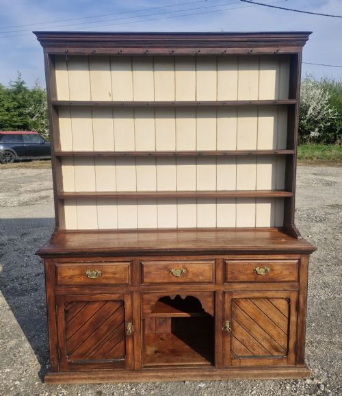 Good Solid Pitch Pine 2 Part Kitchen Dresser.